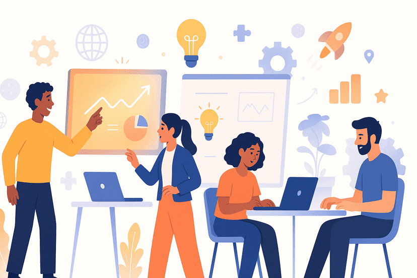 Team collaboration illustration
